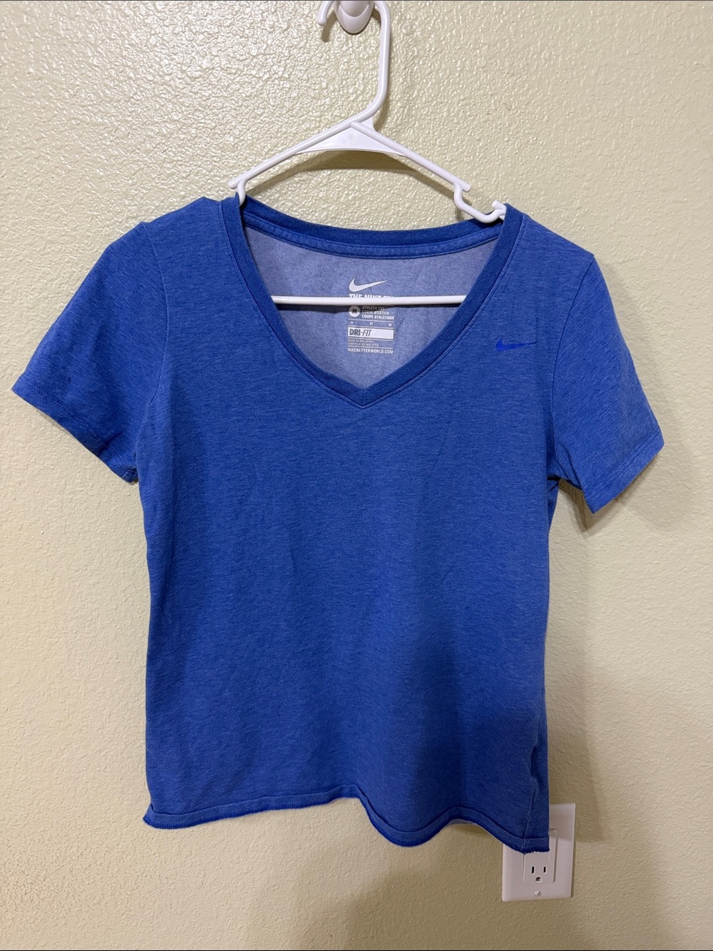 Nike Blue V-Neck Athletic Tee